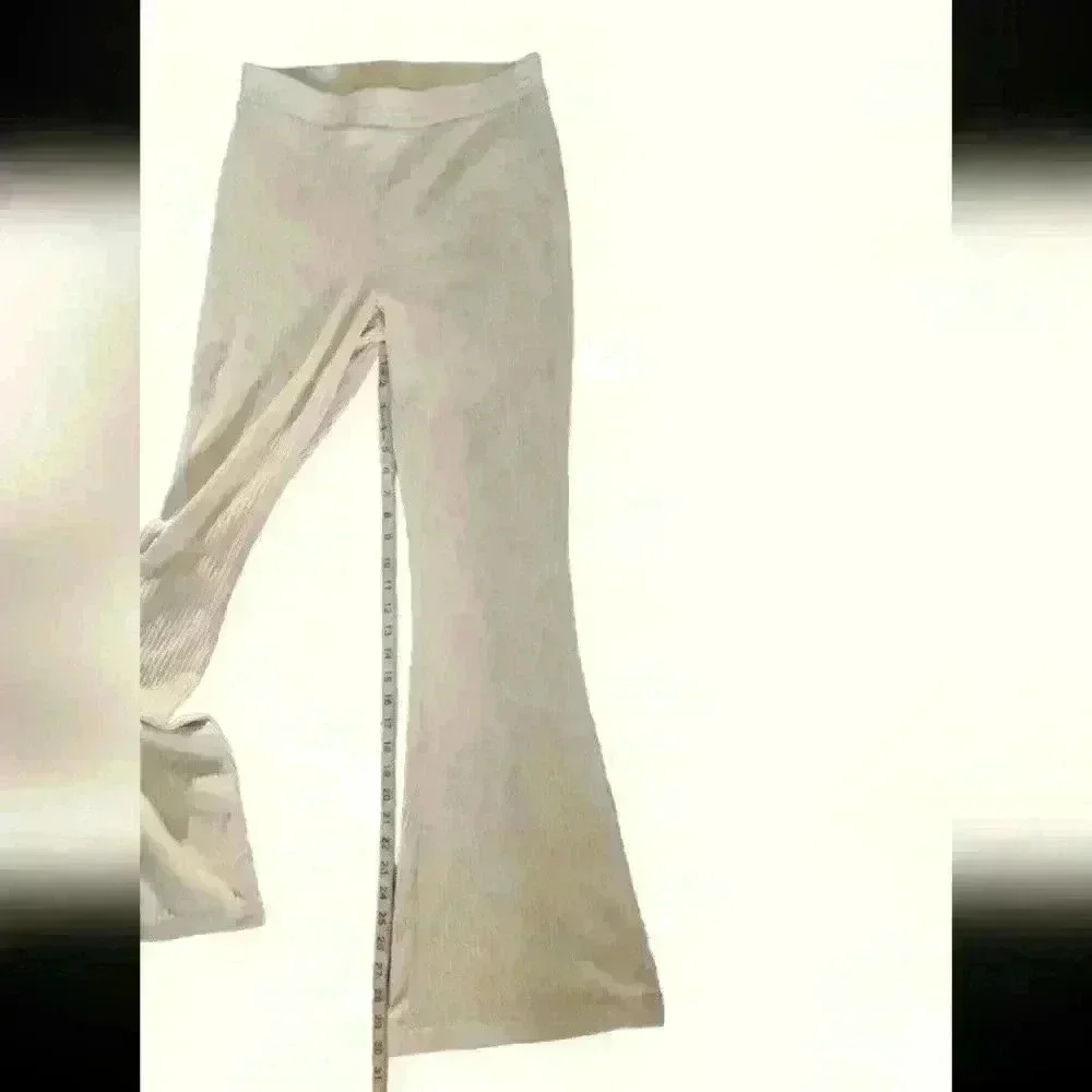 Aerie Womens Cream Corduroy Pull On Pants M